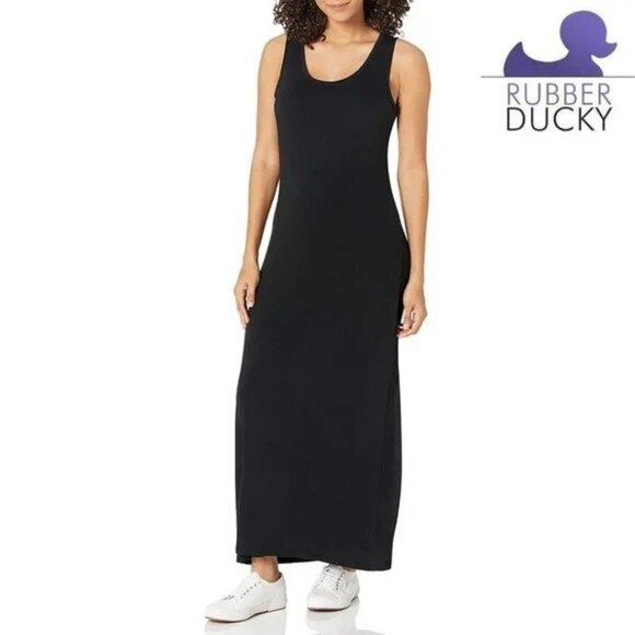 Rubber Ducky Women's Scoop Neck‎ Tank Racerback Maxi Dress - Picture 1 of 5